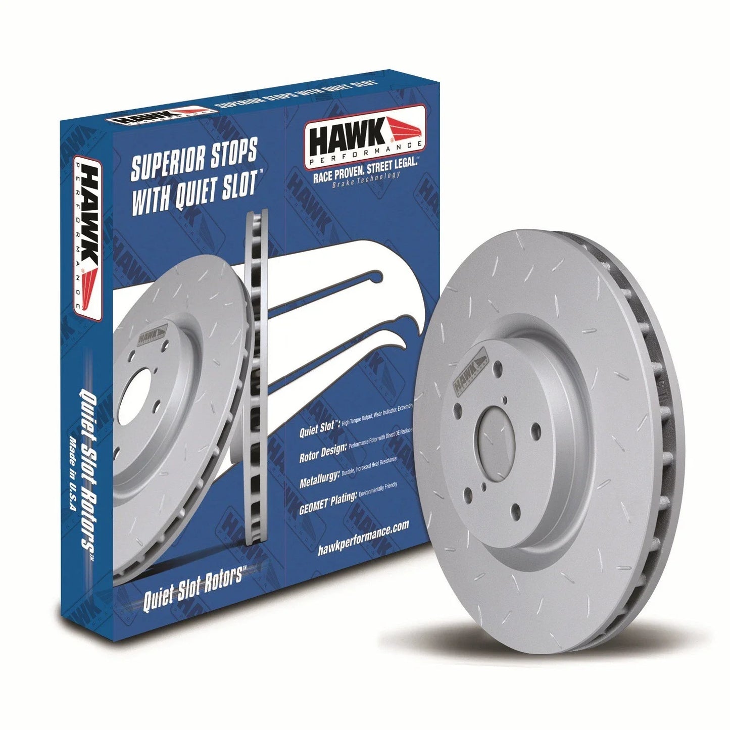 Hawk Performance Quiet Slot Brake Rotors for Enhanced Stopping Power - Korvel