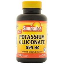 Sundance Potassium Gluconate Caplets, 595 mg, 100 Tabs