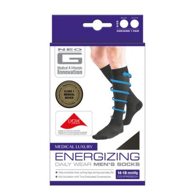 Calcetines de Compresión Energizantes para Hombre Neo G - Negro, X-Large