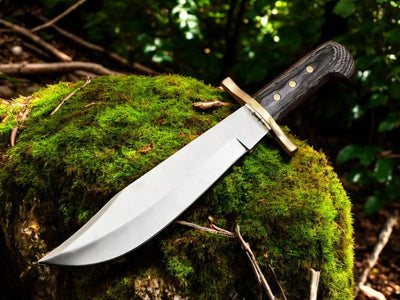 Premium Bowie Knife with D2 Steel Blade & Exotic Wood Handle - Korvel
