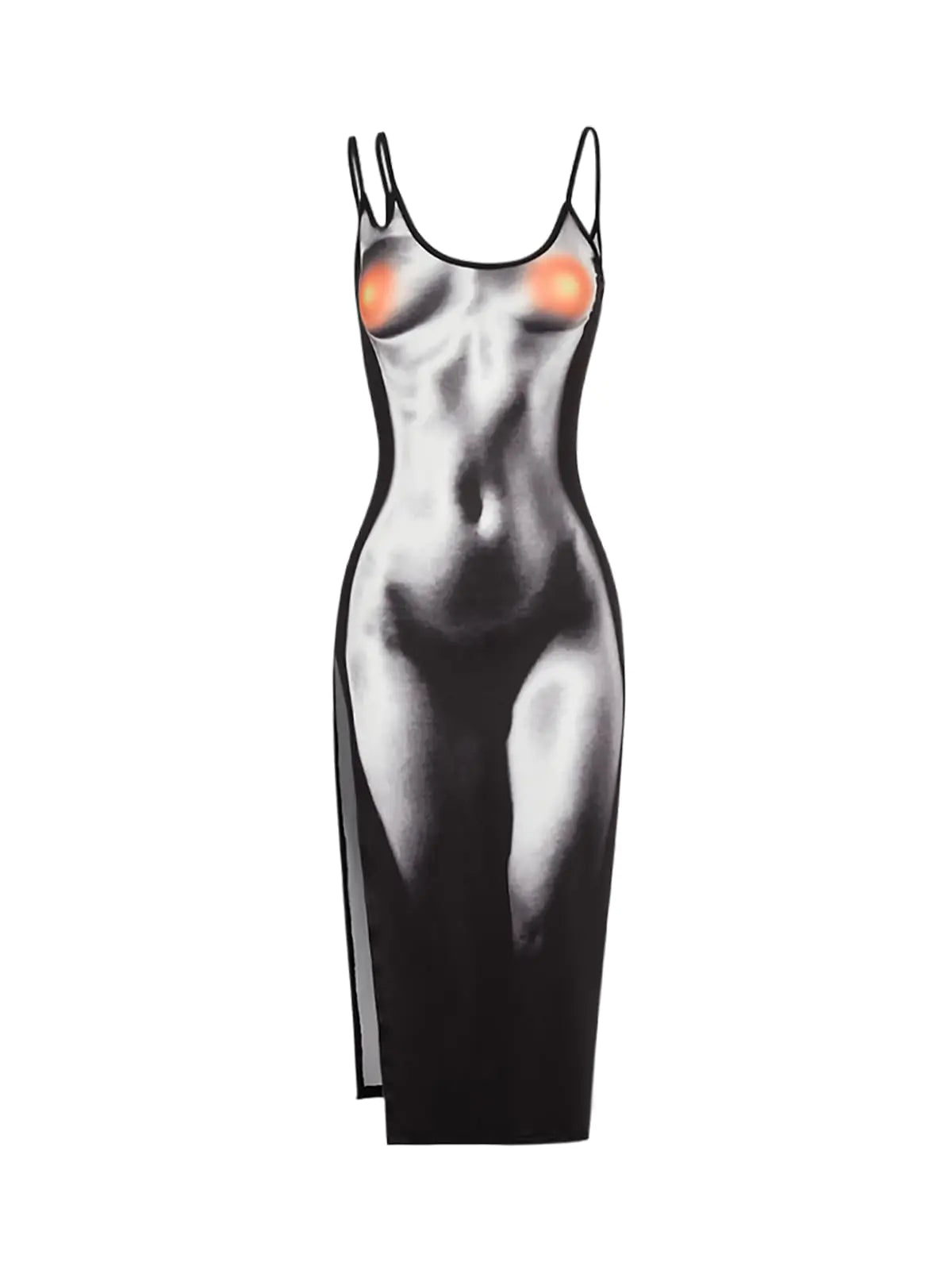 Robe midi imprimée en 3D CAPE CLIQUE pour femmes