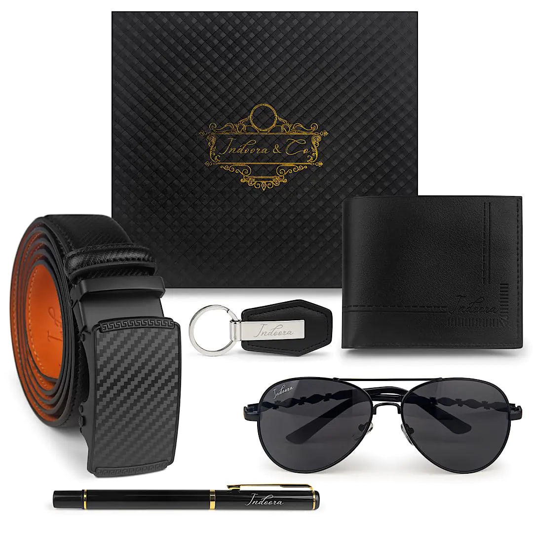 Ensemble de cadeaux pour hommes 5-en-1 - Noir élégant
