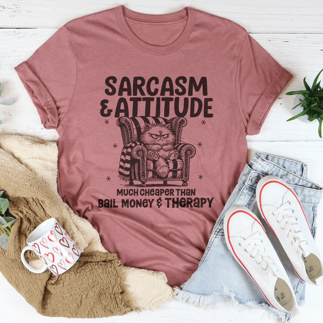 Camiseta de sarcasmo y actitud