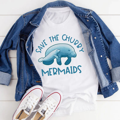 Save The Chubby Mermaids Tee - Korvel