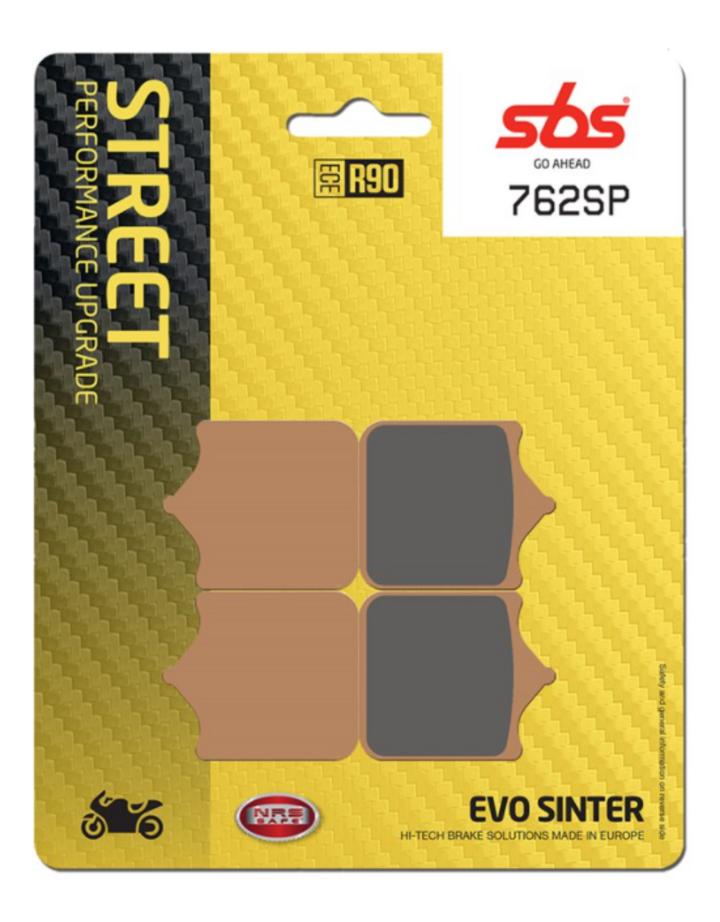 Plaquettes de frein avant SBS Evo Sinter 762SP