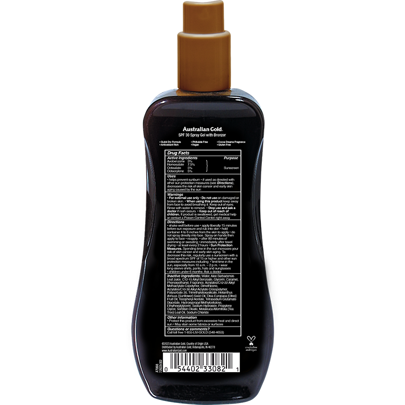 Bronzant en spray gel SPF 30 Australian Gold - 8 fl oz