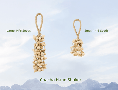 Handmade Chacha Oleander Seed Rope Hand Bell - Natural Decor