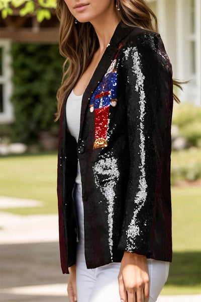 Blazer à manches longues en sequins Nutcracker
