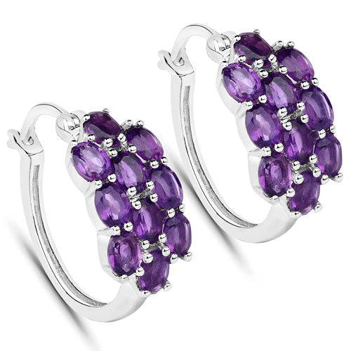 Ensemble de bijoux en améthyste véritable de 8,32 carats en argent sterling .925