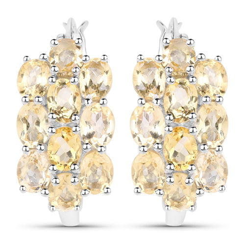 Ensemble de bijoux en argent sterling avec citrine véritable de 8,32 carats