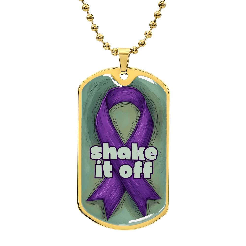 Shake It Off Dog Tag Necklace for Awareness