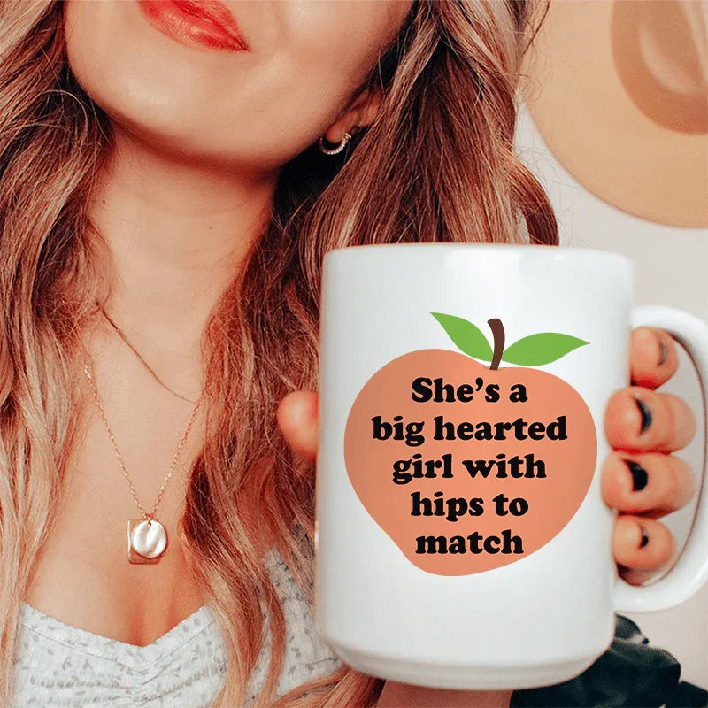 Big Hearted Girl Ceramic Mug - 15 oz