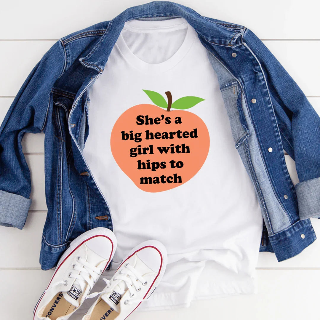 She's A Big Hearted Girl With Hips to Match Tee - Korvel