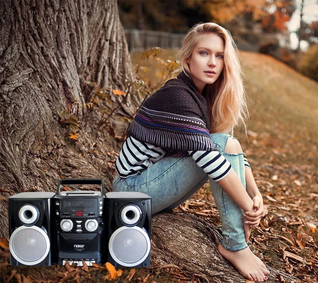 Naxa All-in-One Portable CD Player with AM/FM Radio & Cassette Recorder - Korvel