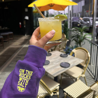 MARGS Purple Printed Sweatshirt with On the Rocks Cuff