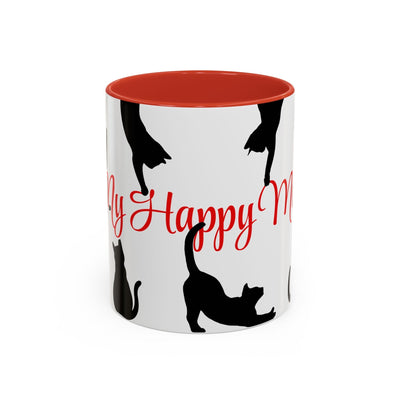 Taza de Acento para Amantes de los Gatos con Silueta