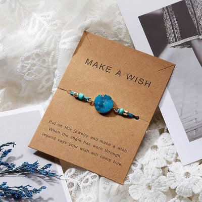 Colorful Stone Charm Bracelet with Adjustable String