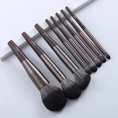 Premium 11-Piece Green Makeup Brush Set