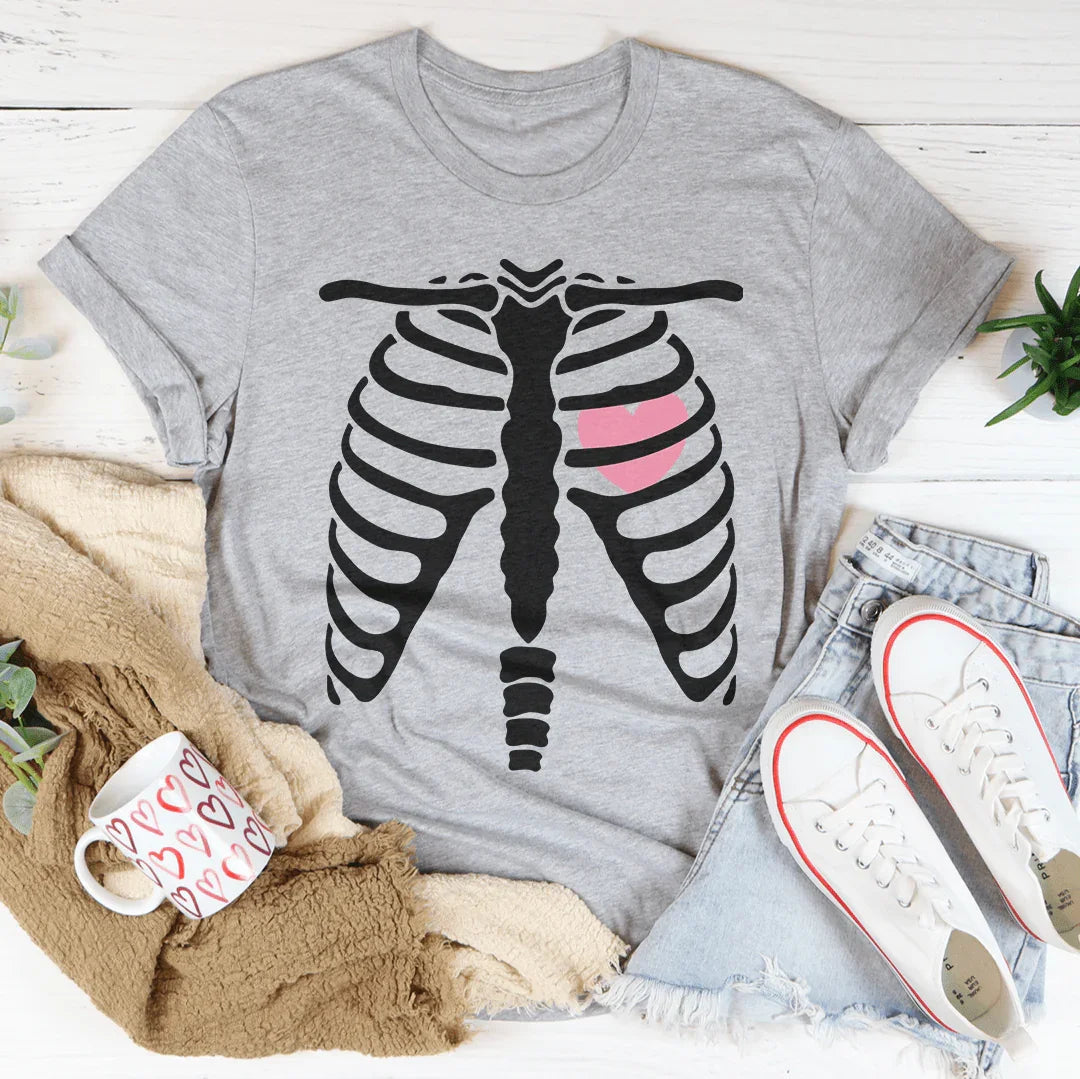 Skeleton With Heart T-Shirt