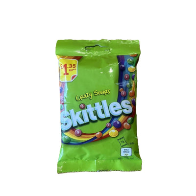 Skittles Crazy Sour – 109g Bag of Tangy Fruit Chews