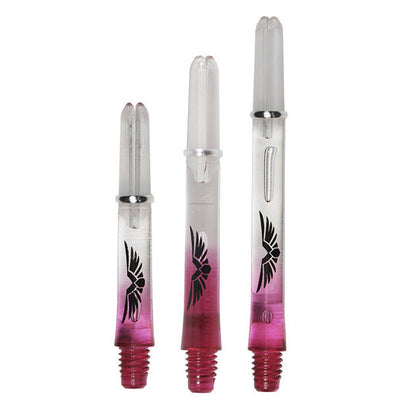 Vibrant Pink & Clear Medium Dart Shafts - Korvel