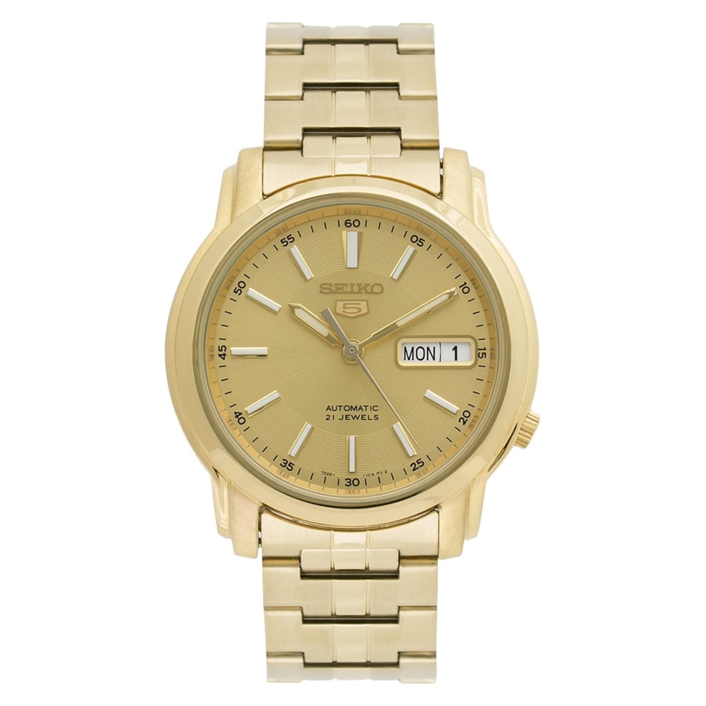 Montre classique Seiko pour homme avec cadran doré