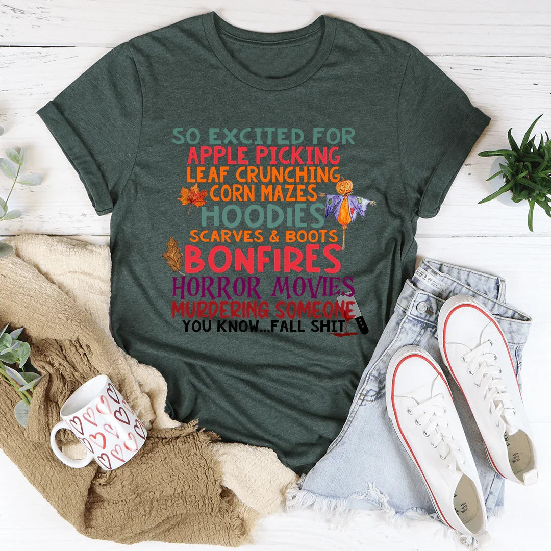 Apple Picking Leaf Crunching Corn Mazes Tee - Korvel