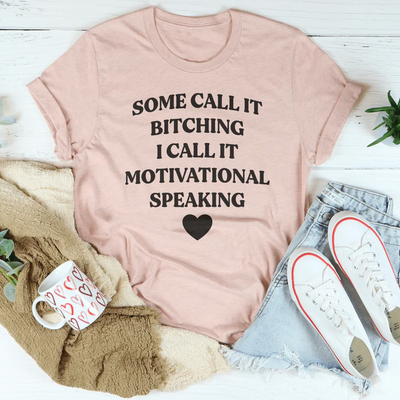 Algunos lo llaman camiseta de oratoria motivacional