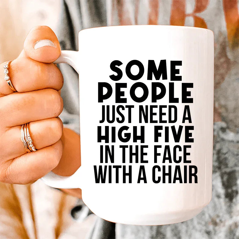 High Five Ceramic Mug - 15 oz