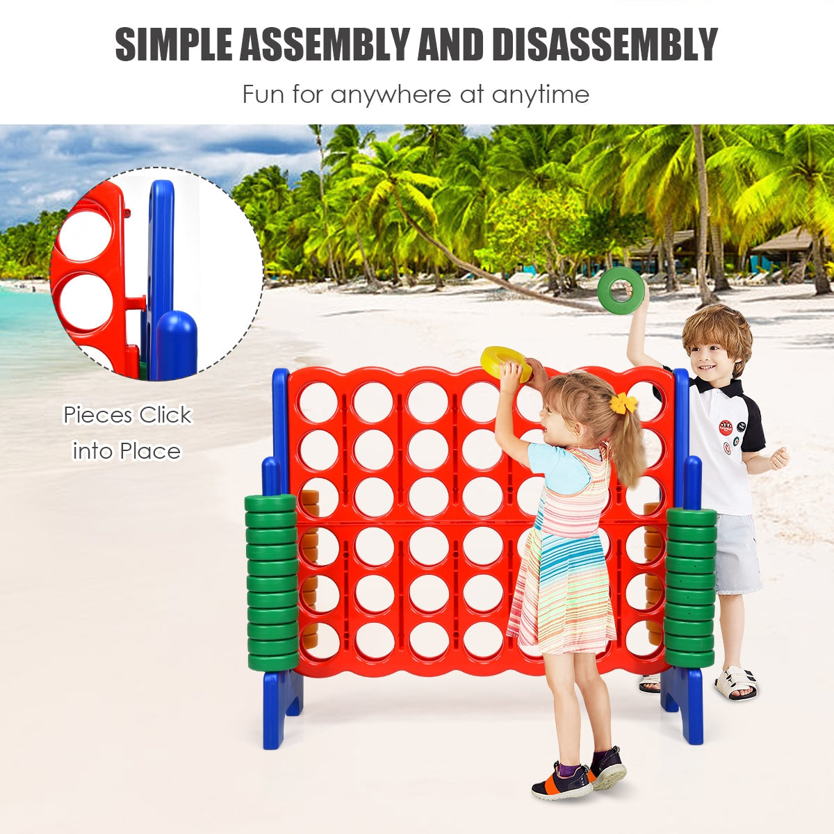 Jumbo 4-to-Score Giant Game Set - Blue