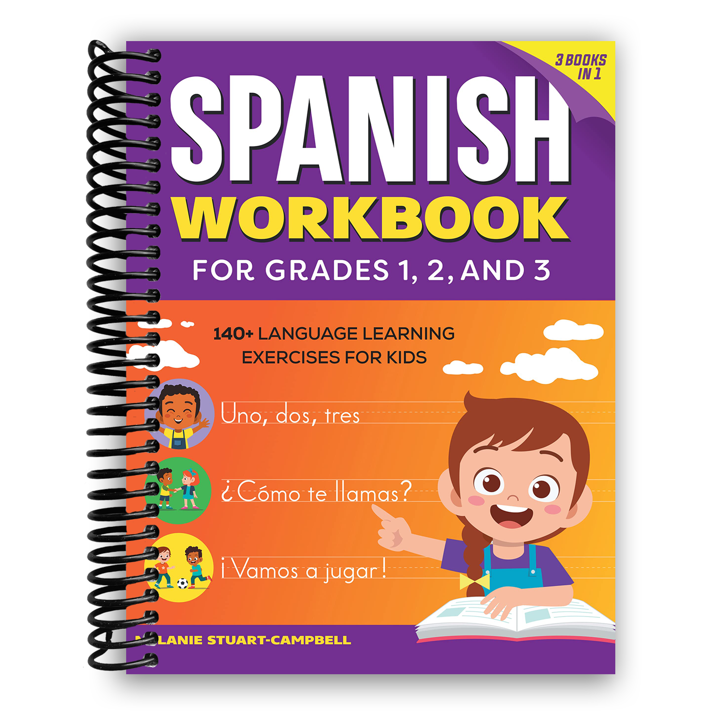 Engaging Spanish Workbook for Young Learners: 140+ Fun Exercises for Grades 1-3 (Spiral Bound) - Korvel