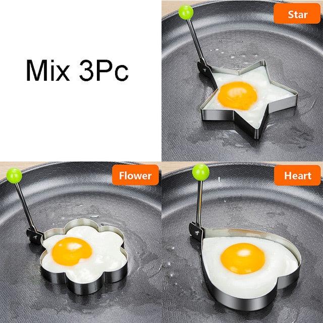 Juego de Moldes de Acero Inoxidable para Huevos Fritos y Panqueques