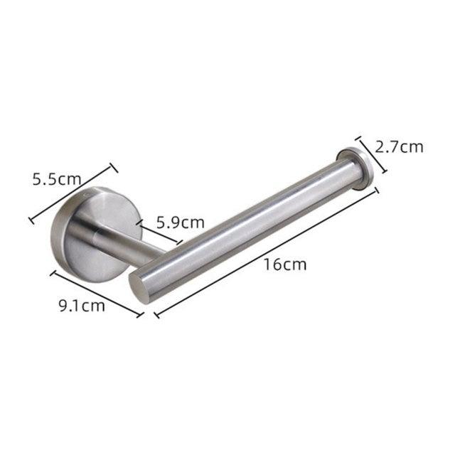 Porte-papier toilette mural en acier inoxydable premium