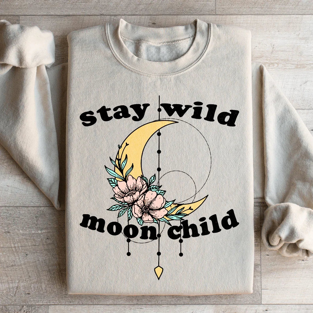 Sudadera bohemia para niños Stay Wild Moon