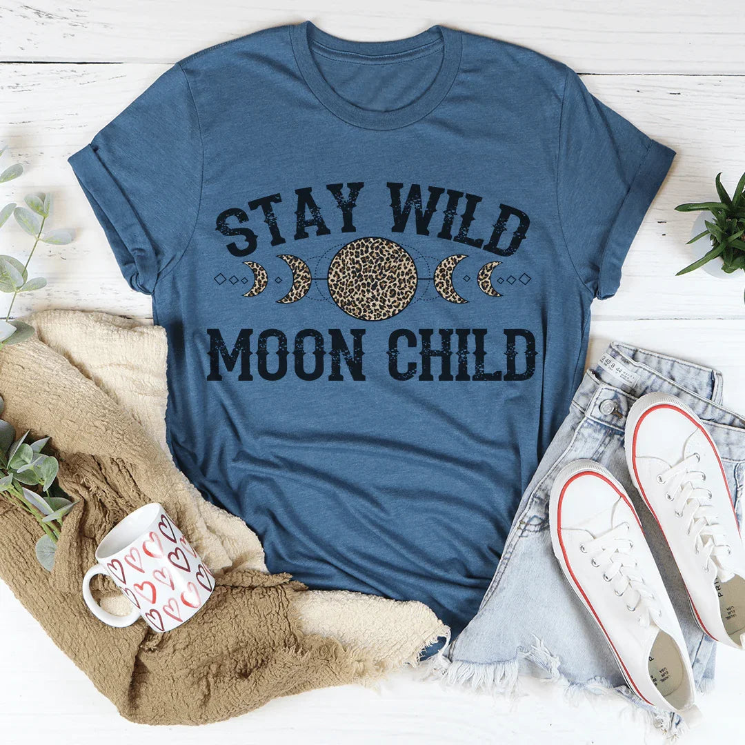 Stay Wild Moon Child Leopard Tee - Korvel