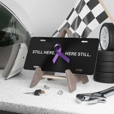Epilepsy Awareness Vanity Plate – Purple Ribbon