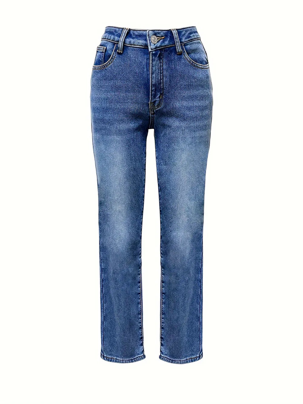 Premium Straight Leg Jeans with Pockets