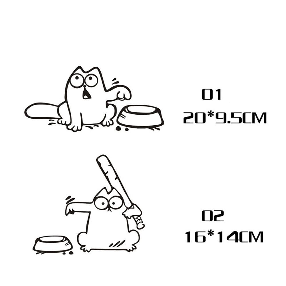 Autocollant de Bouchon de Carburant pour Amateurs de Chats Drôles - Autocollant en Vinyle Premium