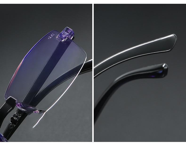 Lunettes de lecture sans monture bloquant la lumière bleue