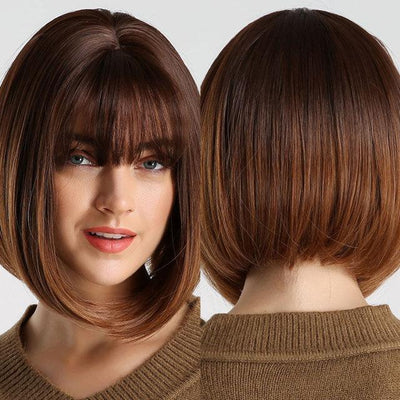 Stylish Light White Blonde Ombre Short Bob Wig for Women