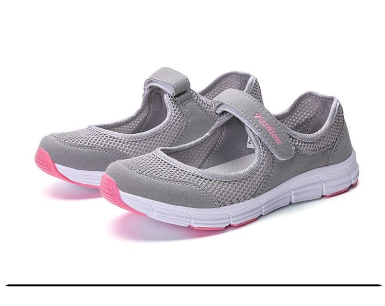 Baskets respirantes d'été pour femmes - Chaussures plates légères