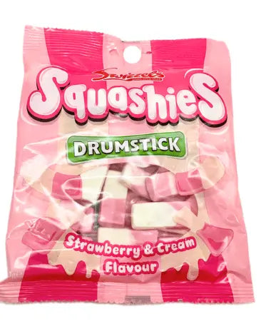 Swizzels Squashies Strawberry and Cream – Soft Chewy Candy 120g Bag (UK) - Korvel