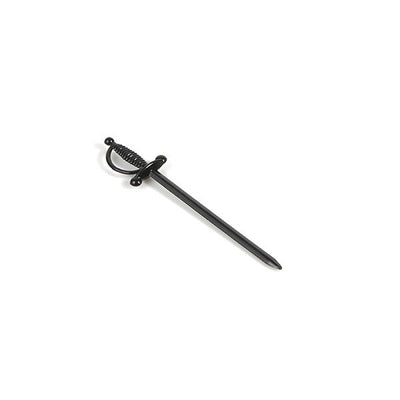 Elegant Black Plastic Sword Picks for Cocktails