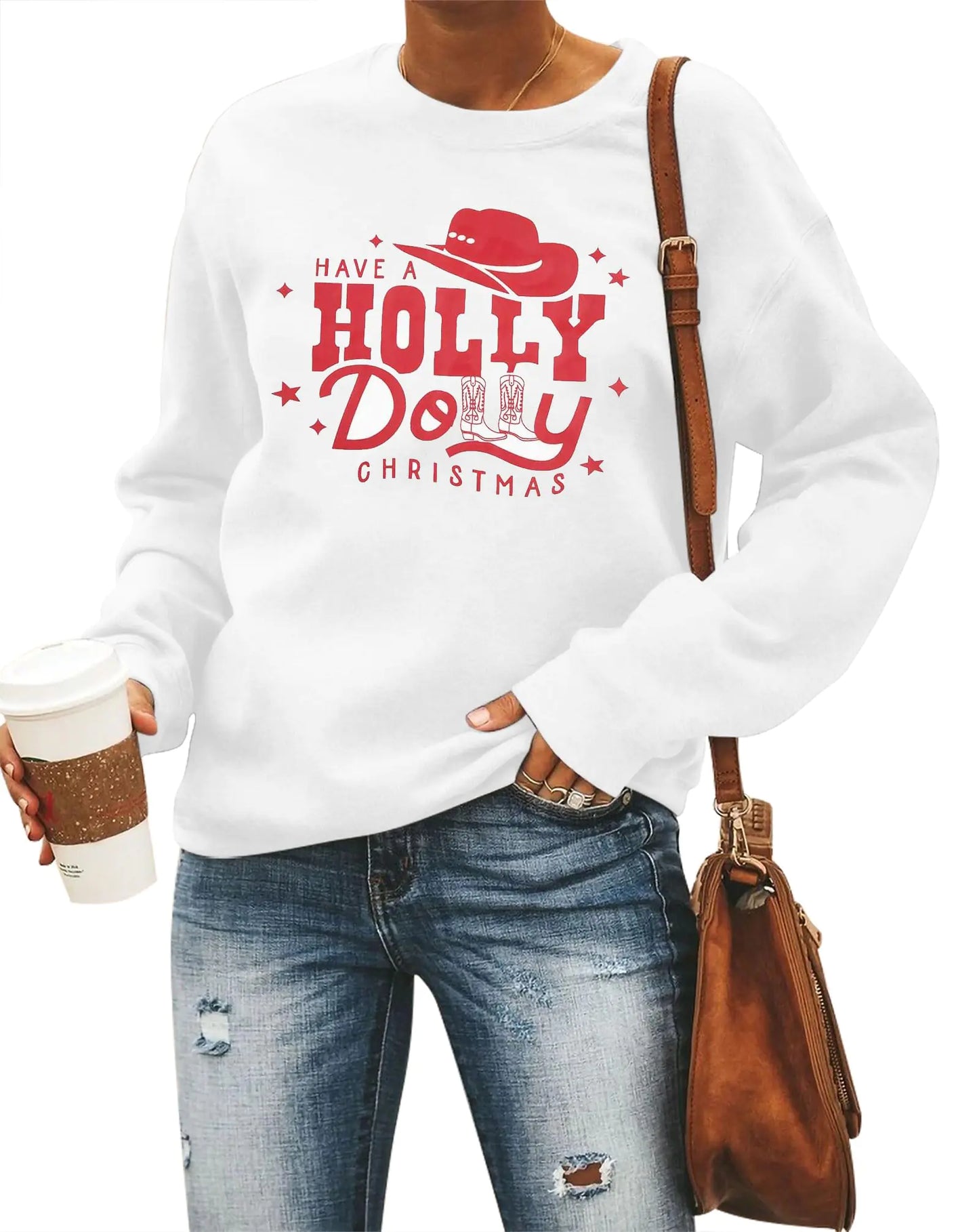 Sweatshirt JINTING Joyeux Noël pour femmes