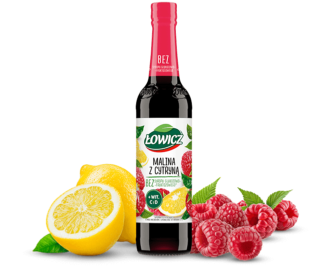 Jarabe de Frambuesa y Limón Lowicz - 400ml