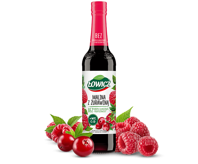Lowicz Raspberry-Cranberry Syrup - 400ml
