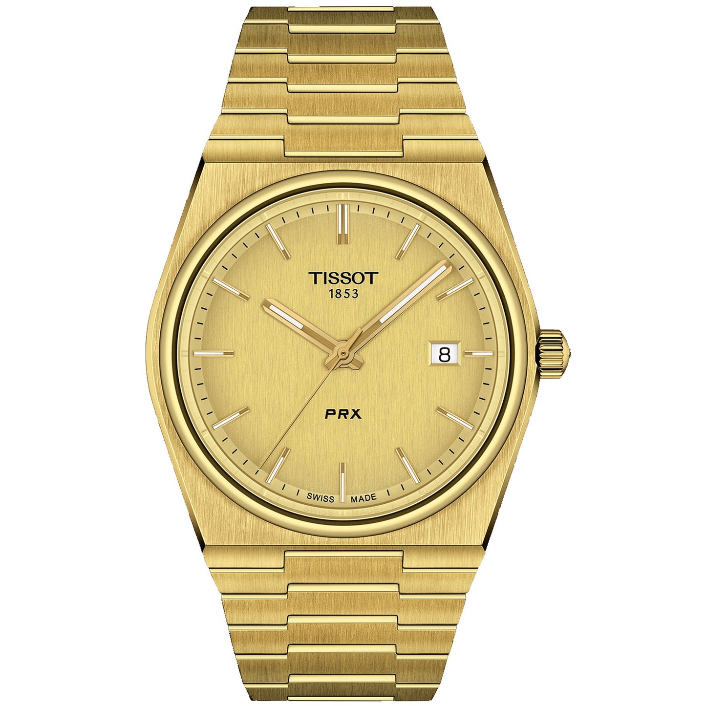 Reloj Tissot PRX para Hombre - Esfera Dorada Elegante