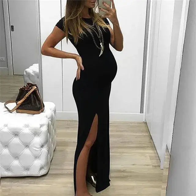 Elegante vestido largo de maternidad para cada ocasión