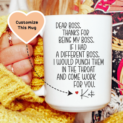 Taza Personalizada Gracias por Ser Mi Jefe