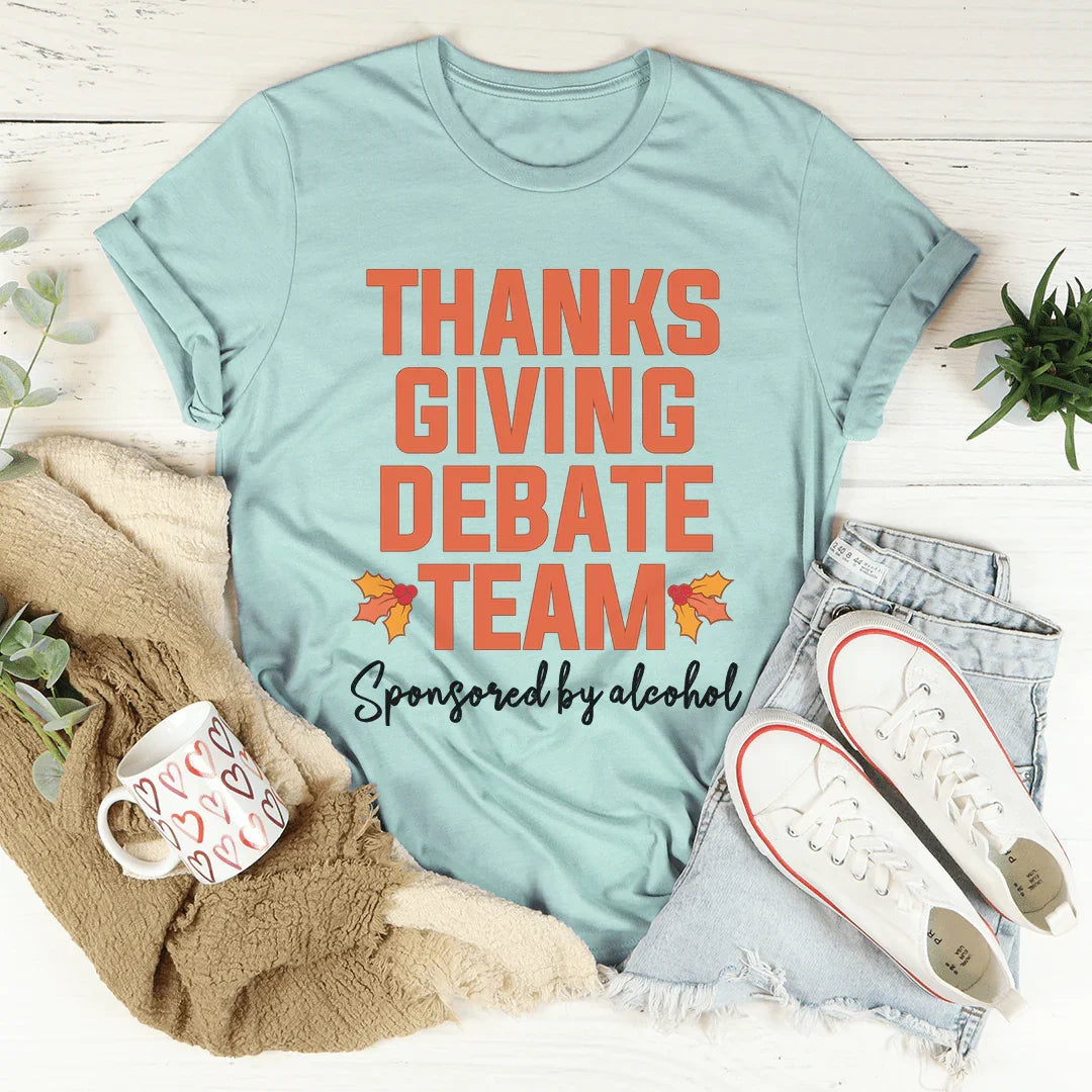 Camiseta del equipo de debate de Acción de Gracias